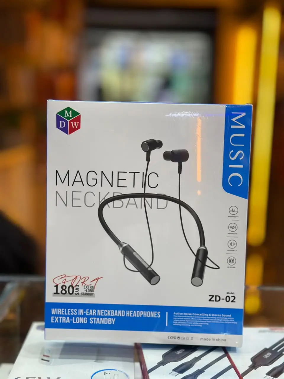 MDW ZD-02 Wireless Magnetic Neckband Headphones