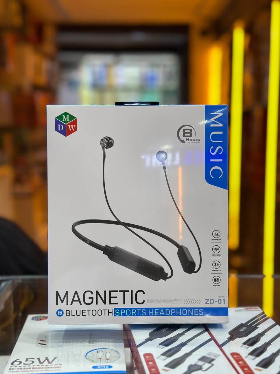 MDW ZD-01 Magnetic Bluetooth Sports Headphones